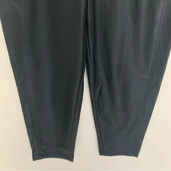 Zara Faux Leather High Waisted Pants Black M - Picture 15 of 15